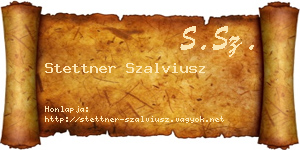 Stettner Szalviusz névjegykártya